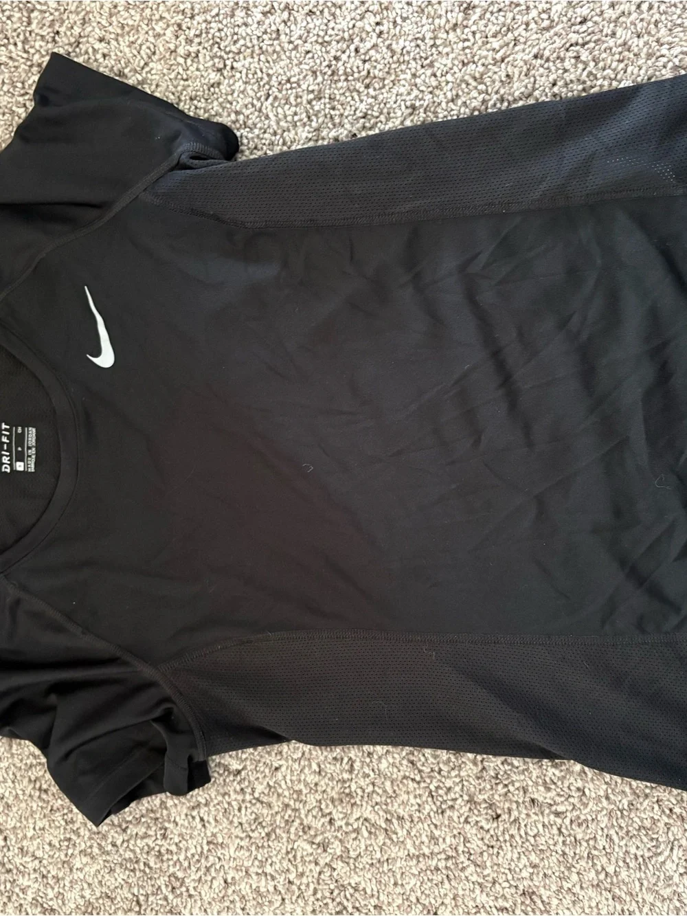 Nike Black Dri-FIT Short Sleeve Athletic Top